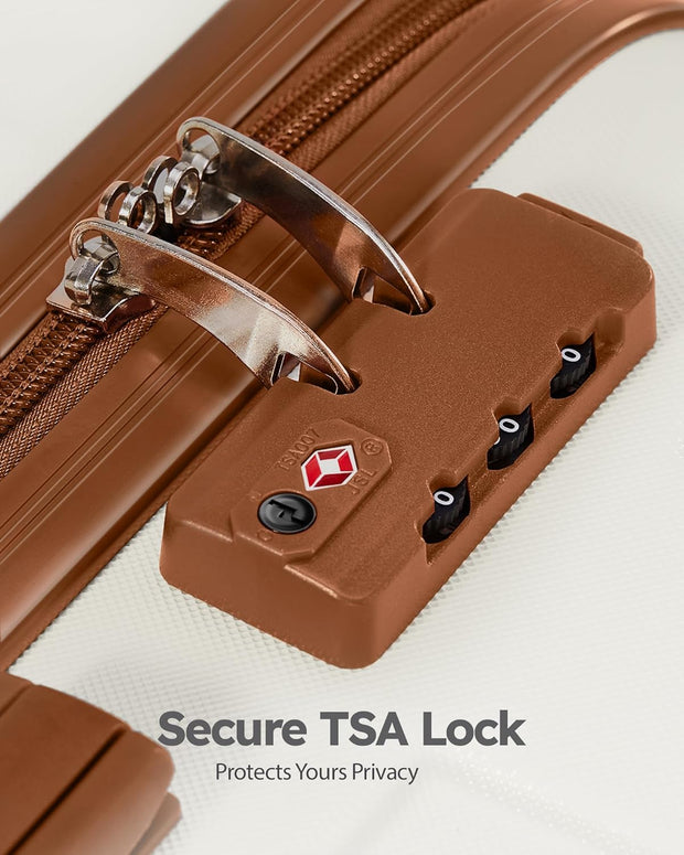 Suitour Luggage 4 Piece Sets,Hardshell Lightweight Suitcase with Spinner Wheels TSA Lock (16"/20"/24"/28")