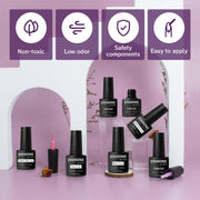 JODSONE 36 Pieces Gel Nail Polish Set U V Light Nail Drill Beginner Set Glossy Surface Easy To Apply Matte Texture All-In-One Manicure Kit