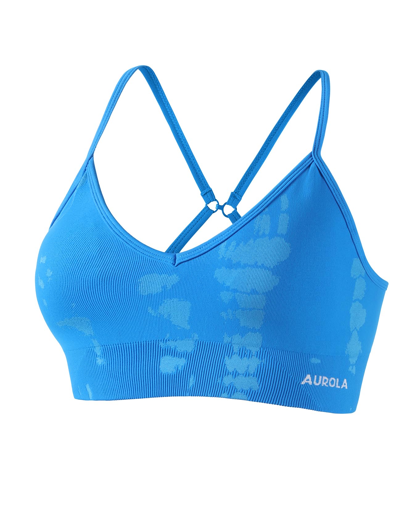 AUROLA Serpent Seamless Sports Bras for Women,Backless Padded Strappy Workout Gym Yoga Crop Tops