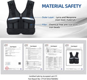 Sportneer Adjustable Weighted Vest Weights: 2-18 lbs/2-40 lbs Washable Weight Vest 16 In 1 Fast Adjust Rucking Vest for Women and Men Home Gym Workout Fitness Strength Training Vests