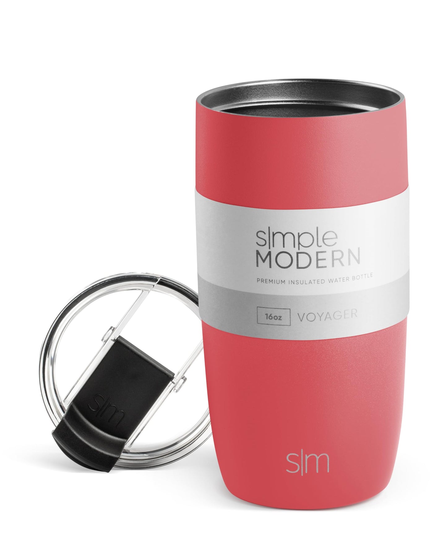 Simple Modern Travel Coffee Mug Tumbler with Flip Lid | Reusable Insulated Stainless Steel Cold Brew Iced Coffee Cup Thermos | Gifts for Women Men Him Her | Voyager Collection | 12oz | Almond Birch