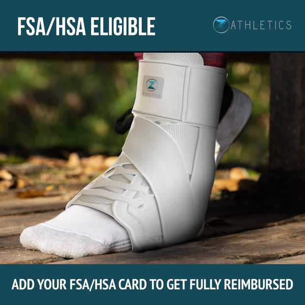 Z ATHLETICS Ankle Brace for Women & Men - Lace Up Adjustable Support with Side Stabilizers for Sprained Ankle, Achilles Tendonitis Relief | Basketball, Volleyball, Running & Sports Recovery