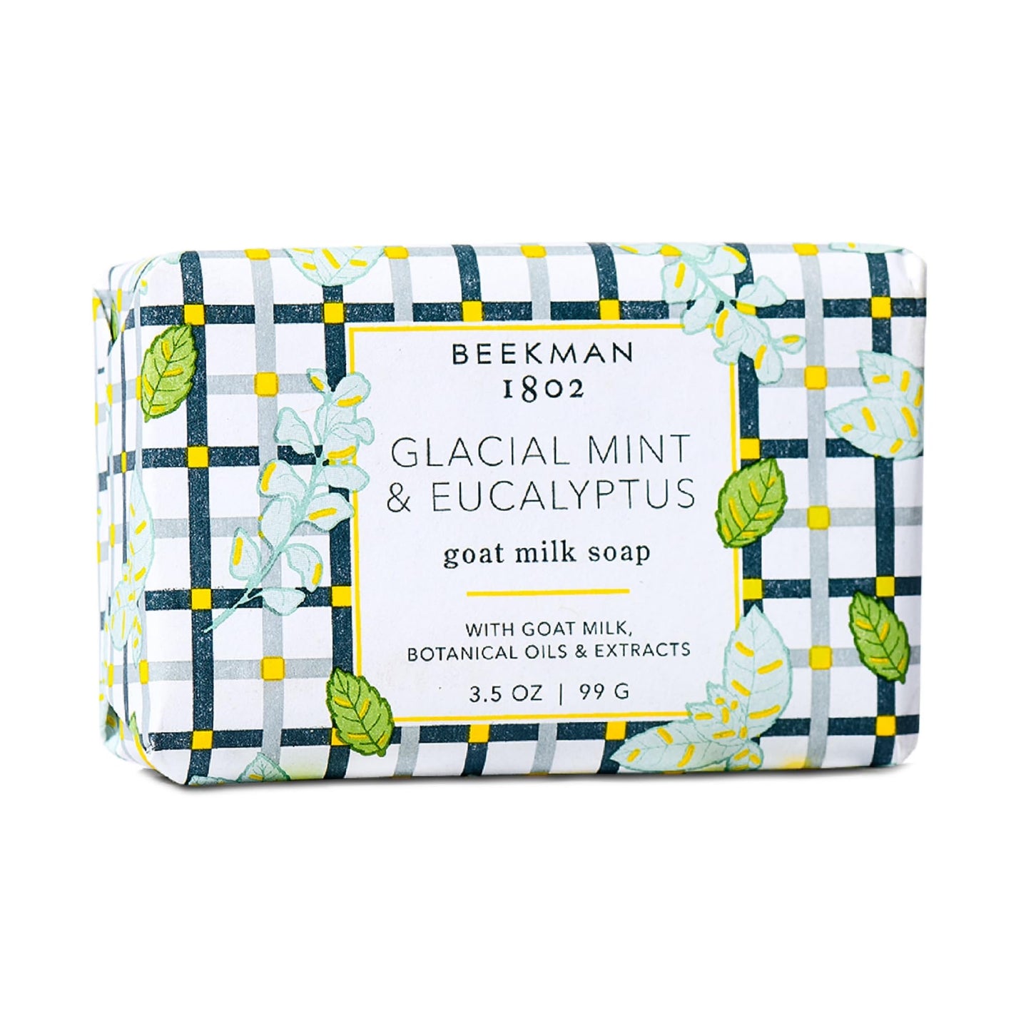 Beekman 1802 Goat Milk Body Soap Bar 3-Piece Set, Sunshine Lemon - Scented - 3.5 oz - Nourishes, Moisturizes & Hydrates - 100% Vegetable Soap with Lactic Acid - Good for Sensitive Skin - Cruelty Free