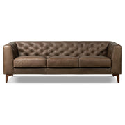 POLY & BARK Essex Sofa in Full-Grain Pure-Aniline Italian Tanned Leather in Cognac Tan