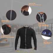 Sauna Suit for Men Sweat Jacket Sweating Shirts Long Sleeve Workout Suits Body Shaper for Gym Exercise Fitness