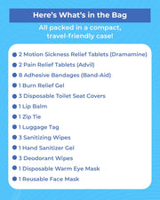 Travel Kit – Complete Airplane Travel Essentials Set for Men, Women, & Kids with Washable Case – 22-Piece TSA-Friendly Essentials for Flying