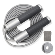 Weighted Jump Rope for Men, Women (1.5LB) - Alloy Steel Handles, Speed Skipping Rope, Gym,Indoor/Outdoor - Fitness, Workout, Boxing - Solid PVC & Cotton Rope