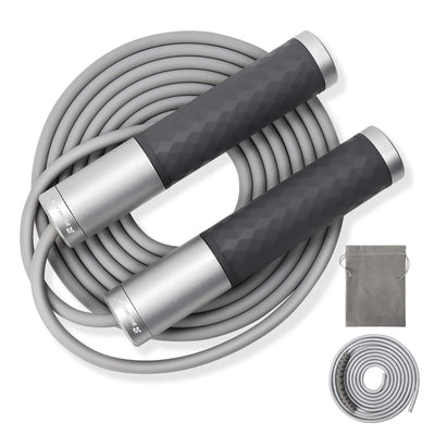 Weighted Jump Rope for Men, Women (1.5LB) - Alloy Steel Handles, Speed Skipping Rope, Gym,Indoor/Outdoor - Fitness, Workout, Boxing - Solid PVC & Cotton Rope