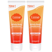 Lume Whole Body Deodorant - Invisible Cream Tube - 72 Hour Odor Control - Aluminum Free, Baking Soda Free, Skin Safe - 3.0 ounce (Clean Tangerine)