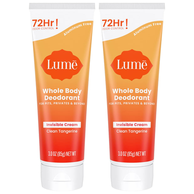 Lume Whole Body Deodorant - Invisible Cream Tube - 72 Hour Odor Control - Aluminum Free, Baking Soda Free, Skin Safe - 3.0 ounce (Toasted Coconut)