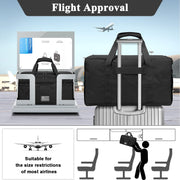 ZOMFELT Gym Bag for Men Women, Tactical Travel Duffel bag with Removable Dividers & Shoe Compartment, Weekender Carry on Bag with Toiletry Bag, Overnight Range Bag for Workout Soccer Yoga Gym, Black