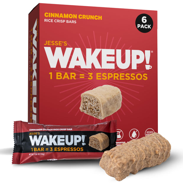 WAKE UP!™ Chocolate Caffeinated Protein Bars – 350 mg Clean Caffeine (1 Bar = 3 Espressos) • Vegan, Gluten-Free, Kosher • Plant-Based Energy + Protein • On-the-Go Focus & Endurance
