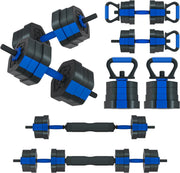 VIVITORY Dumbbell Sets Adjustable Weights, Free Weights with Connector, Non-Rolling Adjustable Dumbbell Set, Barbell for Home Gym, Hexagon, Cement Mixture