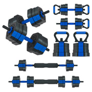 VIVITORY Dumbbell Sets Adjustable Weights, Free Weights with Connector, Non-Rolling Adjustable Dumbbell Set, Barbell for Home Gym, Hexagon, Cement Mixture