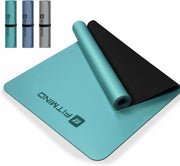 Professional PU Rubber Yoga Mat, Double-Sided Non Slip Sweat Resistant Exercise Mat for Men Women, Comfortable Extra Long & Wide for Yoga, Pilates, Fitness, Home Gym, 72"×26.8"×0.18"(4.5mm)Thick