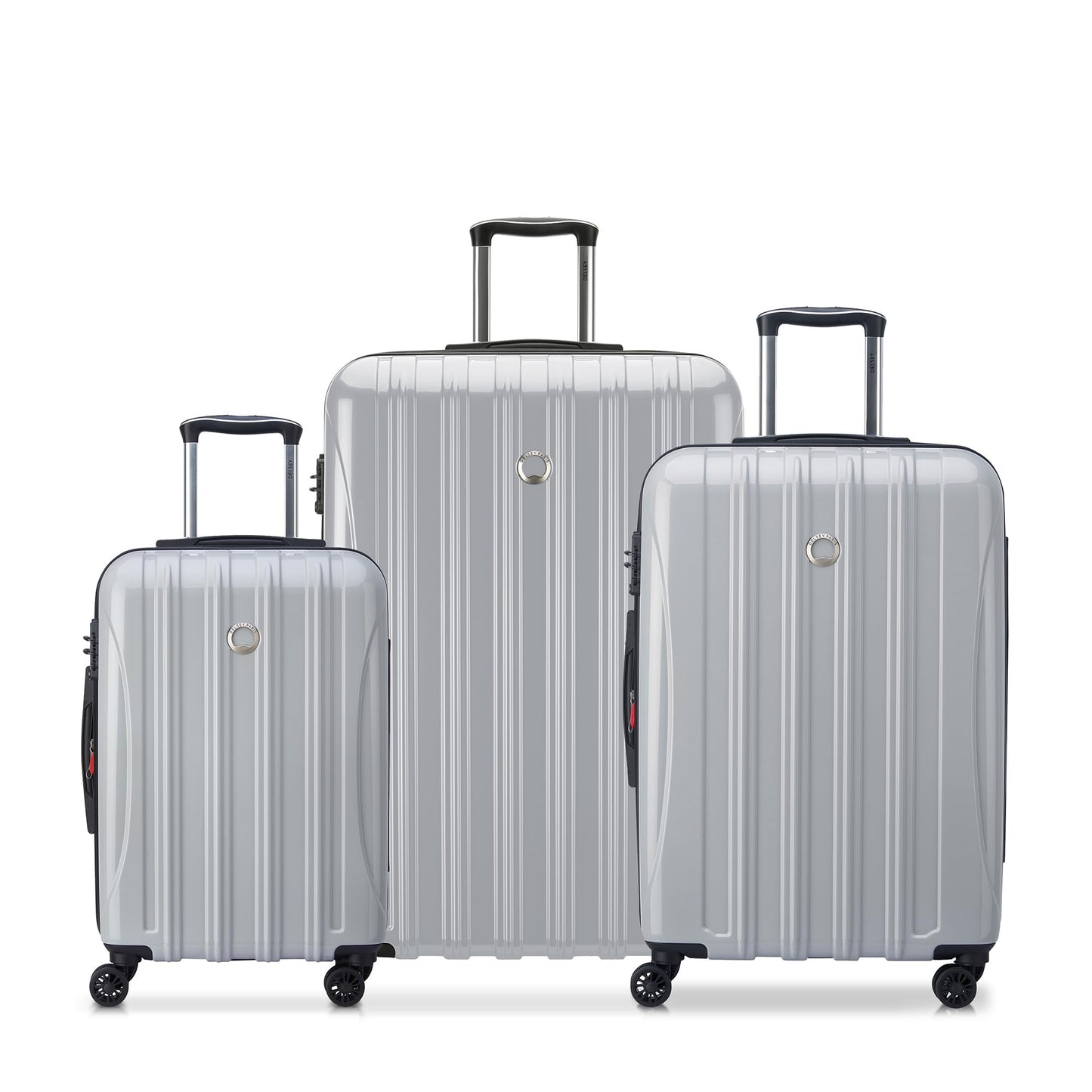DELSEY PARIS Helium Aero Hardside Expandable Luggage with Spinner Wheels, Blue Cobalt, 3-Piece Set (21/24/28)