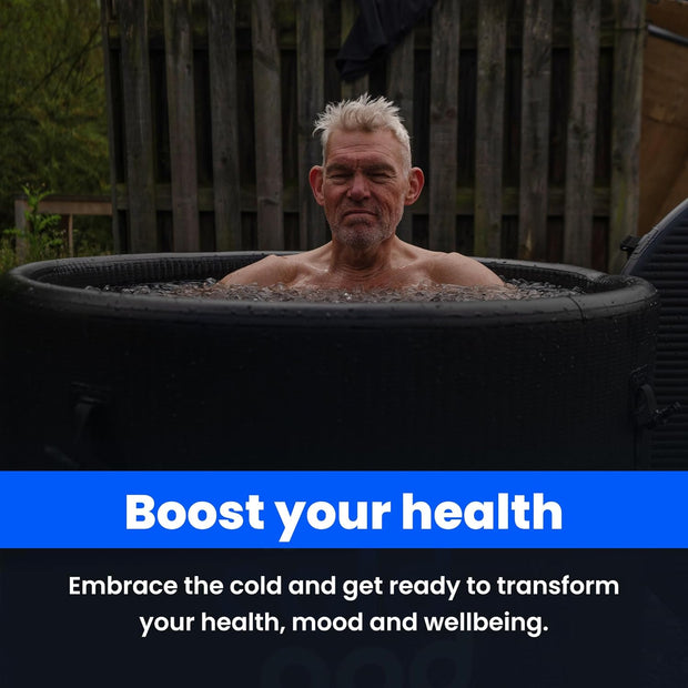 The Cold Pod Insulated Cold Plunge Tub Bundle - 85Gal Ice Bath Round Tubs with Energy Saving Multi-Layer Cover - Chiller Compatible&Silver Reflective