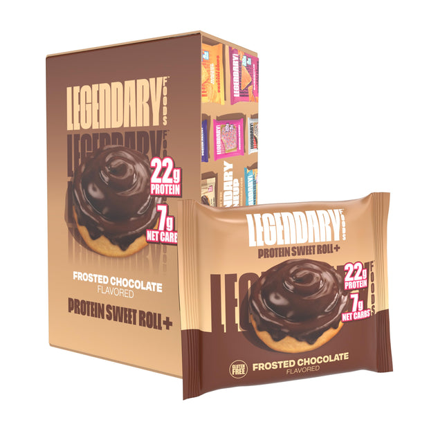 Legendary Foods Frosted Milk Chocolate 22g Protein Bars – Gluten-Free, Low Carb Meal Option – Sweet Zero Sugar Snack, Keto-Friendly – 10-Pack High Protein Pre- or Post-Workout Nutrition Bars