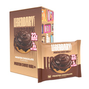 Legendary Foods Cinnamon Roll 22g Protein Bars – Gluten-Free, Low Carb Meal Option – Sweet Zero Sugar Snack, Keto-Friendly – 10-Pack High Protein Pre- or Post-Workout Nutrition Bars