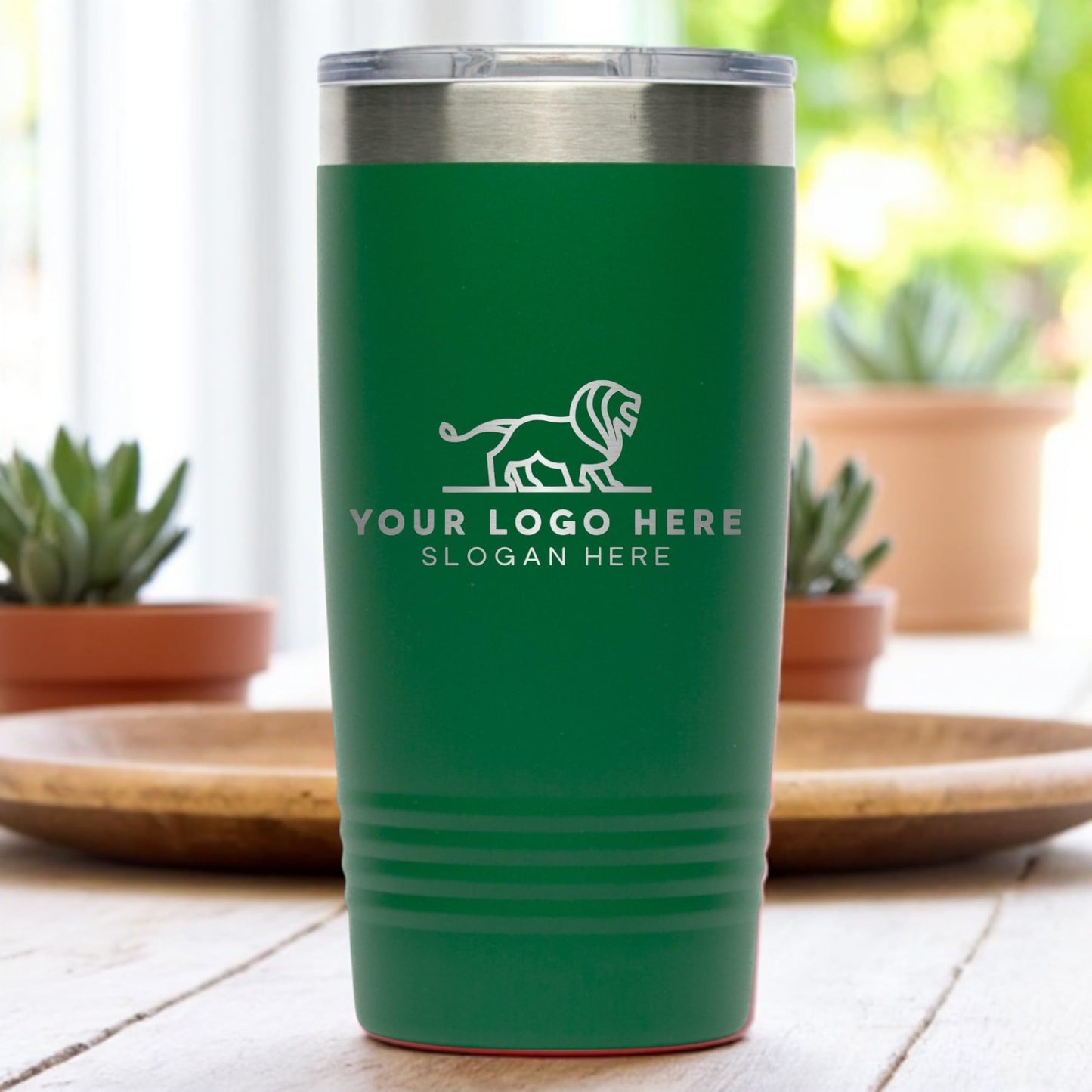 20oz Stainless Steel Tumbler - Upload Your Logo, Custom Engraved, Double Wall Vacuum Insulated Travel Mug, Ideal for Corporate Gifts, Events, and Sports Teams