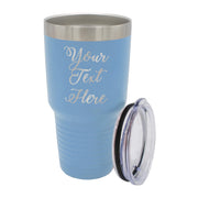 My Personal Memories Customized Personalized Stainless Steel Travel Tumbler with Lid - Engraved Double-Wall Vacuum Insulated for Him, Her Your Custom Text (20 oz, Black)