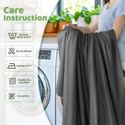 LBRO2M Cooling Bed Sheet 100% Viscose Derived from Bamboo Sheet Set 4 Piece,Fit Up to 16" Deep Mattress, 1800 TC Sheet Super Soft Silky Smooth,Breathable Cool Bedding (King Dark Gray)