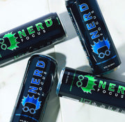 Nerd Focus Zero Calorie Drink | Nootropic Mind Boost & Pre Workout Drink | Sugarfree & Calorie-Free Energy | Mental Clarity, Focus, Performance | Lightly Carbonated | Refreshing Flavor