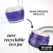 Olay Retinol Face Moisturizer, Smooth & Renew Cream for Women, Fragrance-Free - Anti-Aging, Anti-Wrinkle, Smooth Fine Lines, Tightening, Brightening - Recyclable Sustainable Eco Jar, Non-Greasy, 2 Oz
