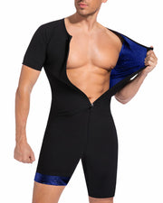 Sauna Suit for Men 3 in 1 Slimming Full Body Sauna Jumpsuit Mens Waist Trainer for Workout