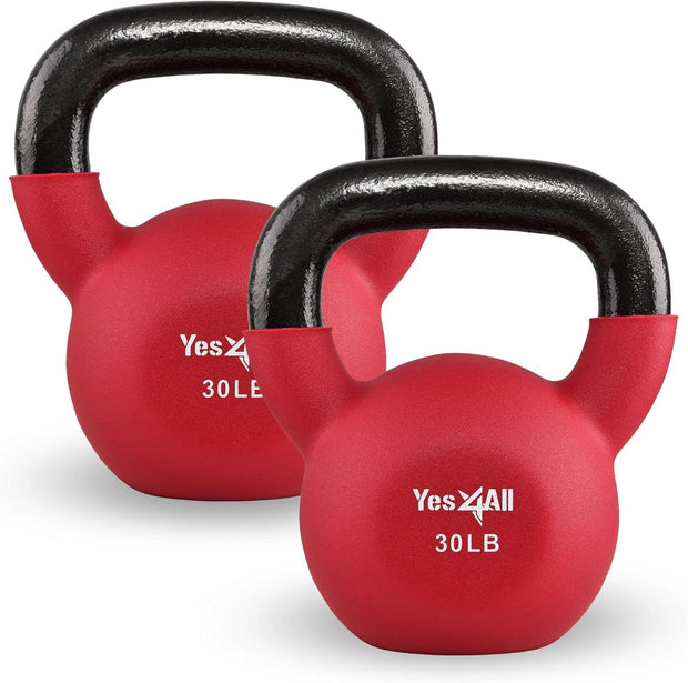 Yes4All Kettlebells 5lbs-65lbs & Kettlebell Sets Adjustable Weights, Kettlebell for Weight Training, Home Workout Equipment with Secure Grip for High Rep, Exercise Equipment