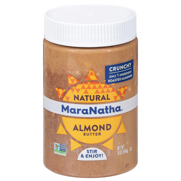 MaraNatha Natural Creamy Raw Almond Butter, 16 Ounce Jar