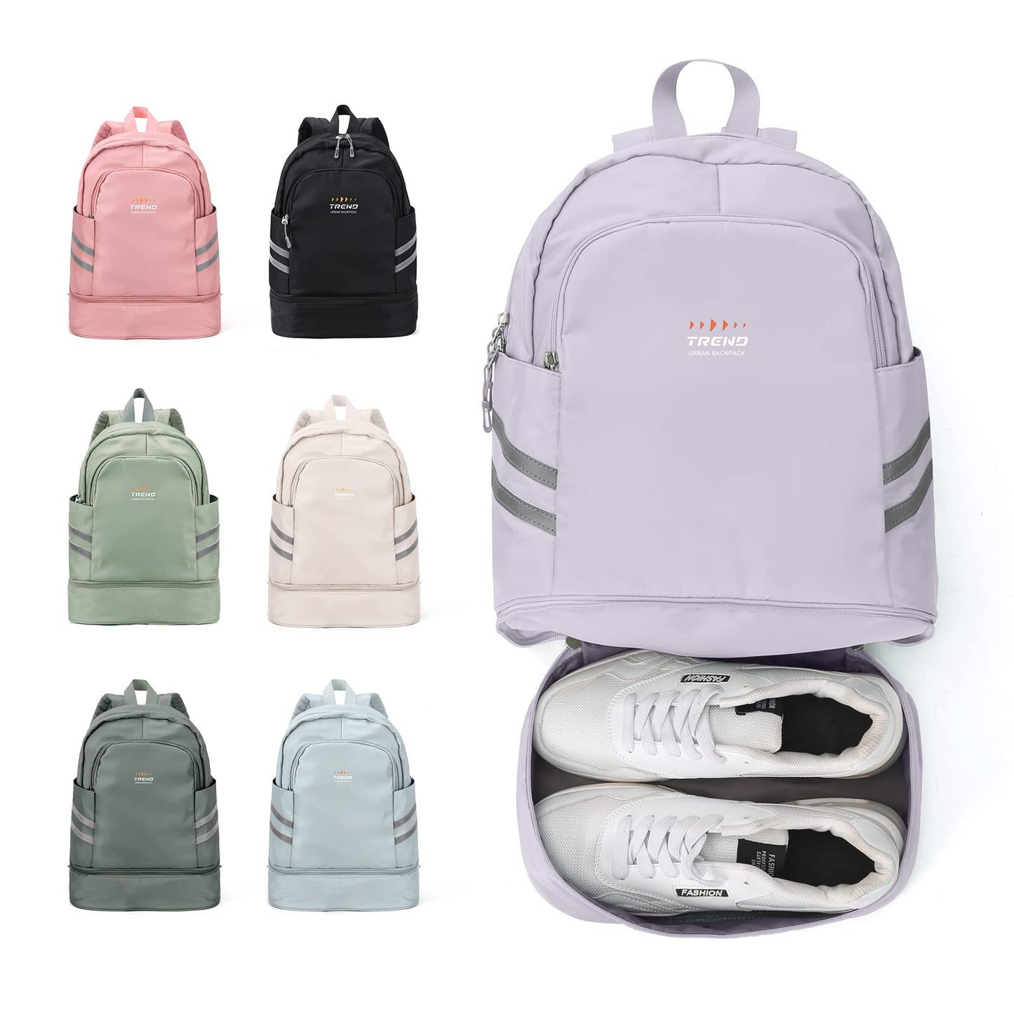 coofay Gym Backpack For Women Waterproof Backpack With Shoe Compartment Lightweight Travel Backpack Sports Backpacks Small Gym Bag