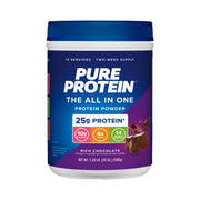 Pure Protein All-In-One Powder, Vanilla - Whey & Collagen, High Fiber, Vitamins, No Added Sugar, Non-GMO, Gluten-Free, 1.25lb