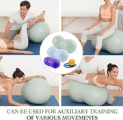 Jexine 3-Piece Anti-Burst Peanut Shape Ball Set - Exercise Yoga Balance Stability Ball for Kid Therapy, Pregnancy, and Home Gym, Includes 1 Pump, 3 Size Options