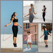 Weighted Jump Rope Nylon Adjustable - Tangle-Free Jump Rope for Women, Men, Kids, and Adults with Foam Handle, Rapid Speed with Ball Bearings, 360° Rotation Jumprope for Fitness, Training and Exercise