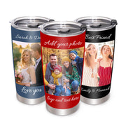 Personalized Tumbler with Picture Text Name Logo, 30oz Stainless Steel Custom Coffee Mug cup with Lid Straw, Anniversary Wedding Christmas Birthday Gifts for Women Men Kid