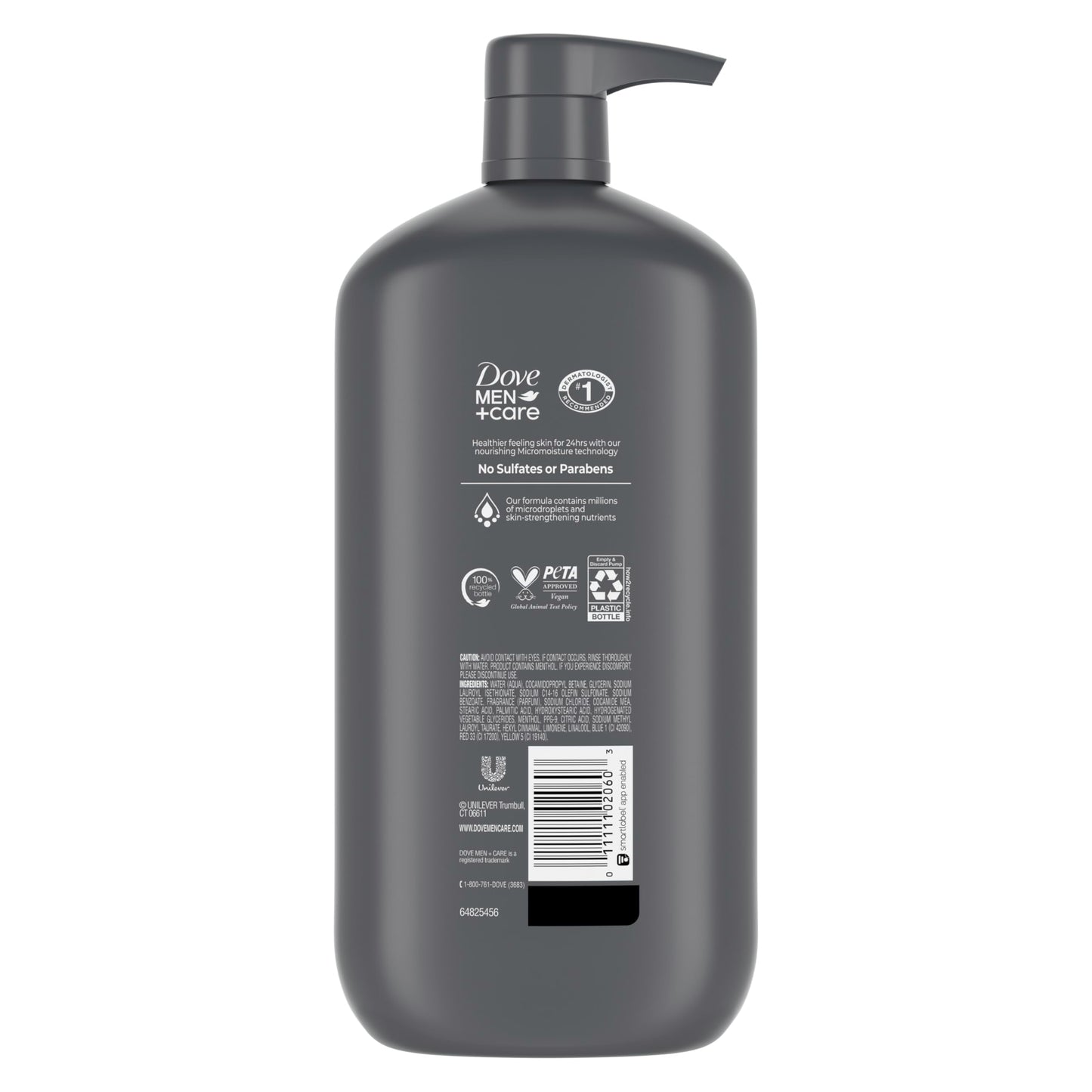 Dove Men+Care Body and Face Wash Hydrating Clean Comfort Men's Body Wash with 24-Hour Nourishing Micromoisture Technology 30 oz