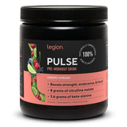 LEGION Pulse Pre Workout - All Natural Nitric Oxide Preworkout Drink to Boost Energy, Creatine Free, Naturally Sweetened, Beta Alanine, Citrulline, Alpha GPC (Tropical Punch)