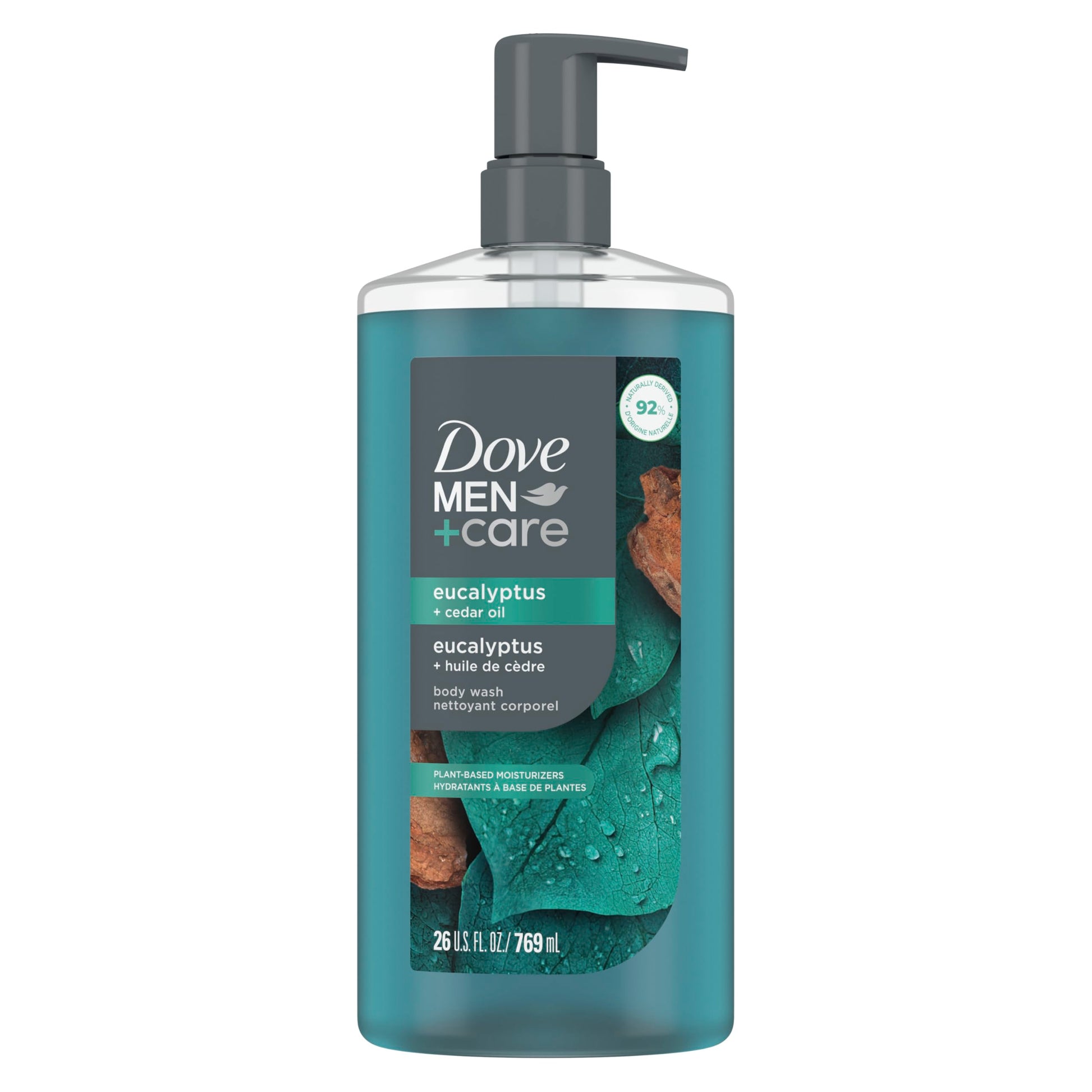 DOVE MEN + CARE Body Wash Blood Orange to Rebuild Skin in the Shower with Plant-Based Cleansers and Moisturizers 26 fl oz