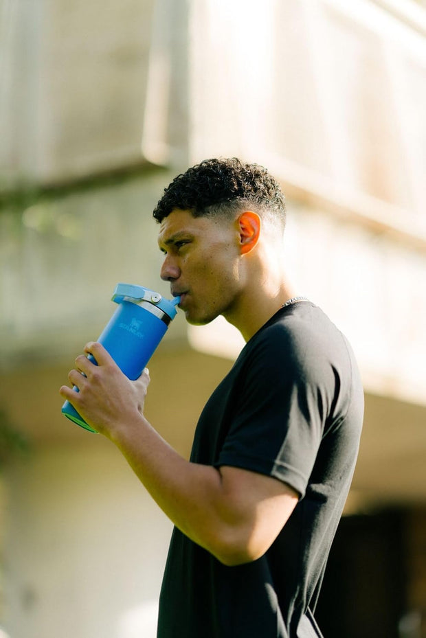 Stanley IceFlow 2.0 Flip Straw Tumbler with Handle 30 oz | Twist On Lid and Flip Up Straw | Leak Resistant Water Bottle | Insulated Stainless Steel | BPA-Free | Azure