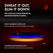 Sweat Shaper Men's Sauna Suit Shirt Athletic Tee, Short Sleeve Compression T-Shirt, Performance Baselayer Workout Shirt