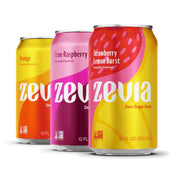 Zevia Zero Sugar Soda, Rainbow Variety Pack, 12 oz Cans (24-Pack) – Naturally Sweetened, Non-GMO Project Verified, Gluten-Free, Vegan