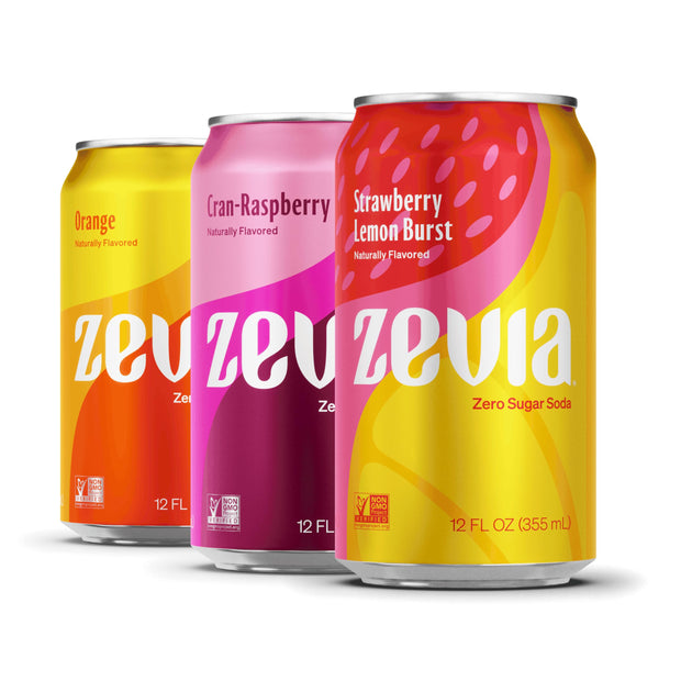Zevia Zero Sugar Soda, Salted Caramel, 12 oz Cans (6-Pack) – Caffeine Free, Naturally Sweetened, No Calorie Soda - Non-GMO Project Verified, Gluten-Free, Vegan