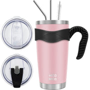 WETOWETO 20oz Tumbler, Stainless Steel Vacuum Insulated Coffee Travel Mug, Double Wall Powder Coated Insulated Coffee Mug Travel Mug with Lid Thermal Cup for Outdoor (Navy Blue, 1 Pack)