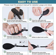 Neck Stretcher, Cervical Traction Device, Neck Traction Device, Adjustable Inflatable Neck Braces for Neck Pain and Support, Neck Stretcher Cervical Traction, Neck Decompression Home Use (Gray)