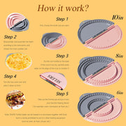 Tortilla Sealer,SELERS,Tacos tortilla crimper Maker Large,Removable & Adjustable 4"-6''-8" Crust,For Burritos,Pasties,Tortilla,Dumplings,Sandwich,Grey Yellow