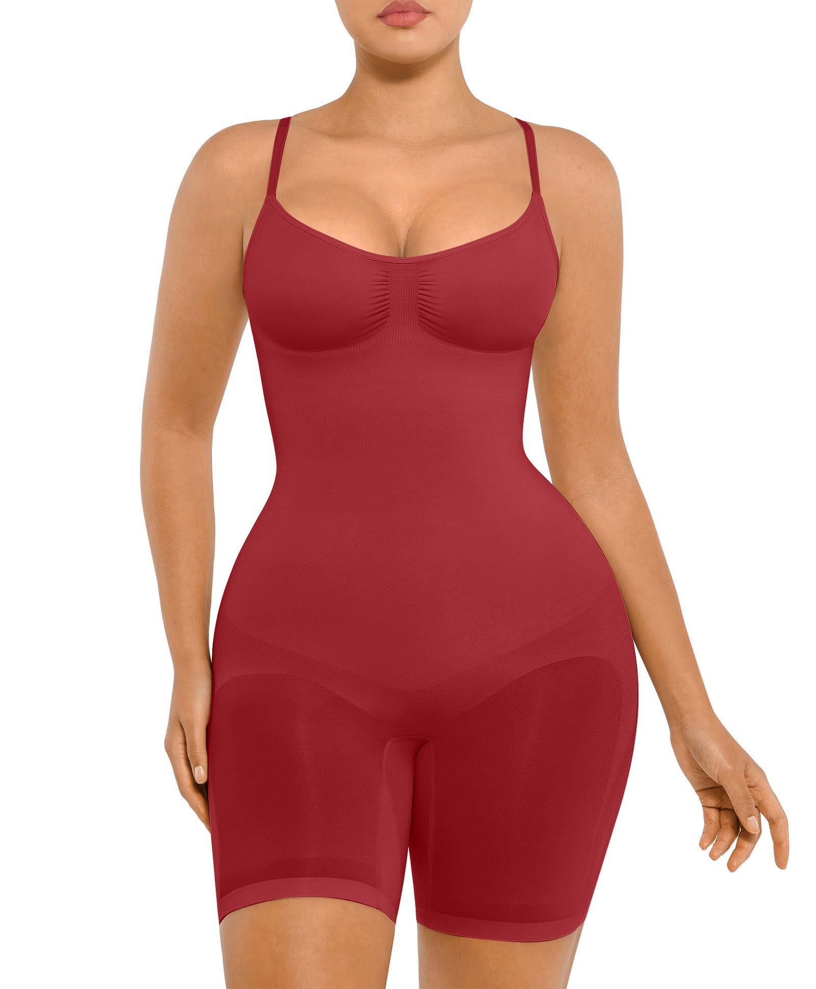 FeelinGirl Shapewear Bodysuit Tummy Control Seamless Sculpting Hip Enhancer Body Shaper for Women