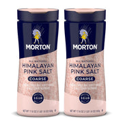 Morton All-Natural Himalayan Pink Salt, Coarse, (17.6 oz), 2-Pack, Perfect for Cooking & Finishing