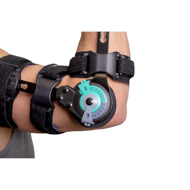 ROM Hinged Elbow Brace - Adjustable Range of Motion for Post-Op Recovery, Tendon & Ligament Repair, Fracture Support - PDAC L3760/L3761 (Right Arm)