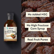 O'Food Premium Korean BBQ Sauce, Bulgogi Galbi(Kalbi) KBBQ Marinade, 14.5 oz - No MSG, No Corn Syrup, Perfect for Wings, Chicken, Beef, Pork, Seafood, Noodles